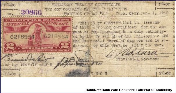 Banknote from Philippines year 1942