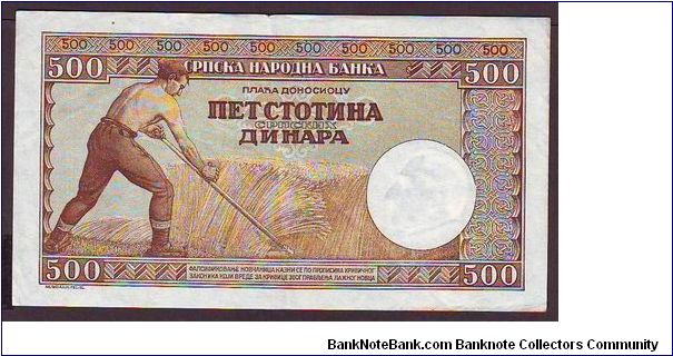 Banknote from Serbia year 1942