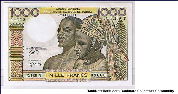 WEST AFRICAN STATE 1000 FRANCS Banknote
