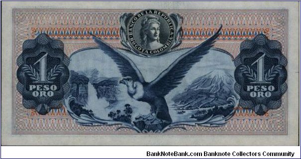 Banknote from Colombia year 1968