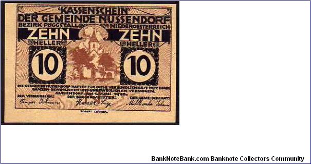 *NOTGELD*__


10 Heller__
Pk Nl__

30-09-1920
 Banknote