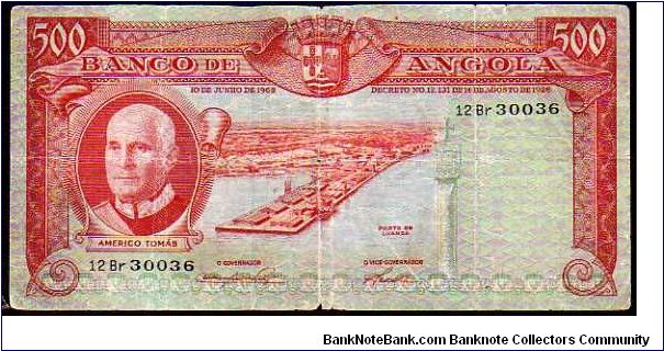 500 Escudos__
Pk 95__

20-June-1962
 Banknote