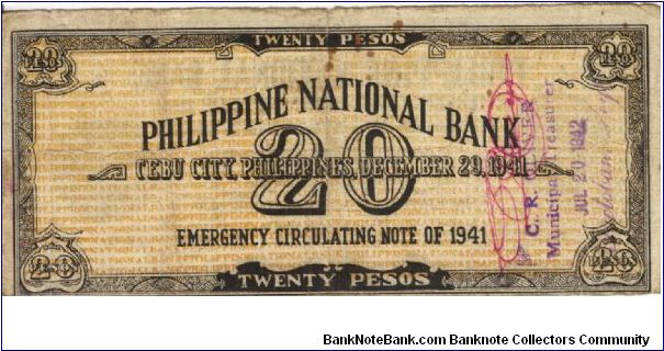 Banknote from Philippines year 1941