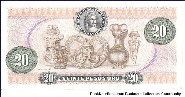 Banknote from Colombia year 1982