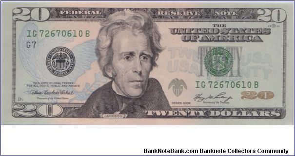 2006 $20 CHICAGO FRN Banknote