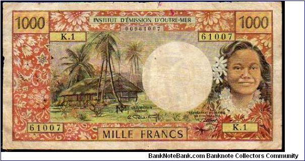 *TAHITI*__
1000 Francs__
pk# 27 a
 Banknote