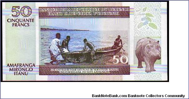 Banknote from Burundi year 1999