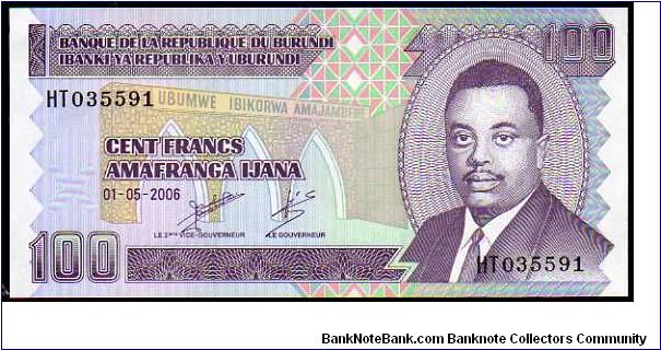 100 Francs__

Pk 37 a__ 

01-May-2006
 Banknote