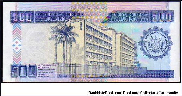 Banknote from Burundi year 1995