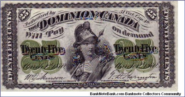 DOMINION OF CANADA
25C Banknote