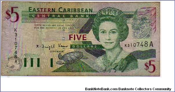 *EASTERN CARIBBEAN STATES*__

5 Dollars__

pk# 42 a__

Suffix -A-
 Banknote