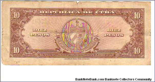 Banknote from Cuba year 1960