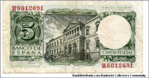 Banknote from Spain year 1954