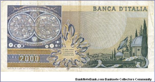 Banknote from Italy year 1973