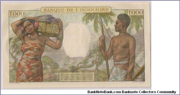 Banknote from French Polynesia year 1940