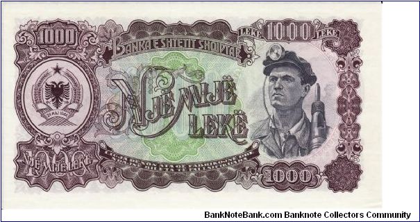 Banknote from Albania year 1957