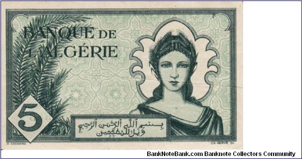 Banknote from Algeria year 1942