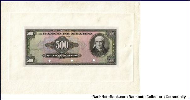 1948 500 Pesos (Mexico) PROOF Banknote