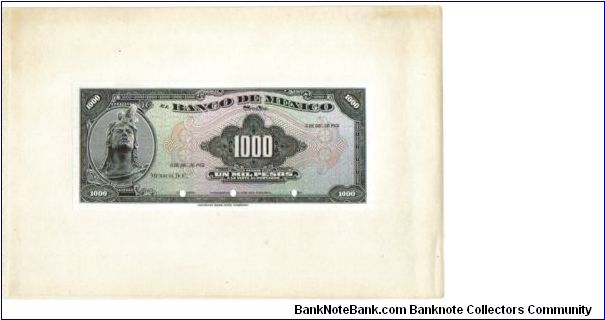 1948 1000 Pesos UNC (Mexico) PROOF Banknote