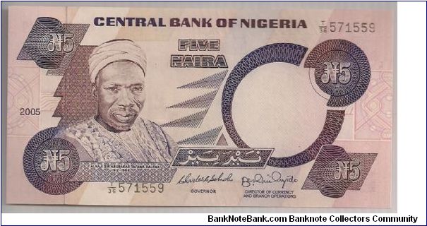 Nigeria 5 Naira 2005 P24. Banknote