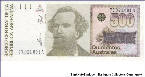 500 Australes P328b Banknote