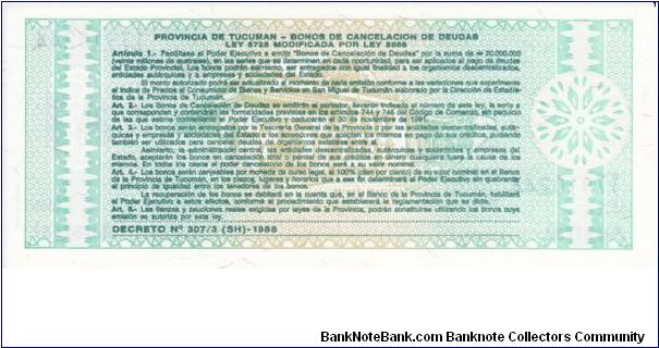 Banknote from Argentina year 1991