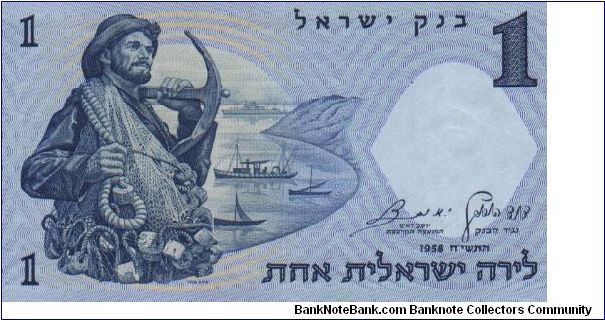 1 Lira;  Fisherman on front Banknote
