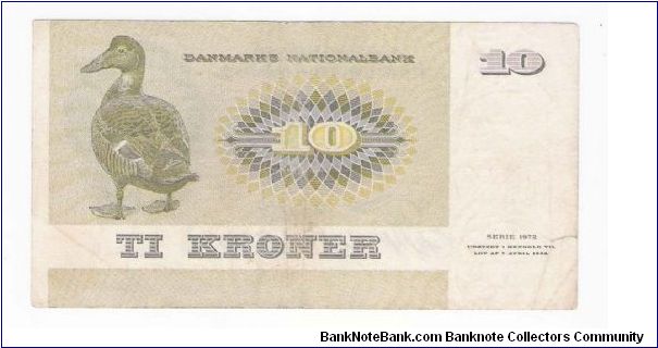 Banknote from Denmark year 1972