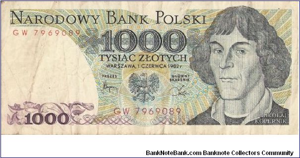 1000 Zloty. Banknote