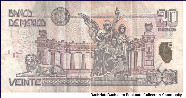 Banknote from Mexico year 2001
