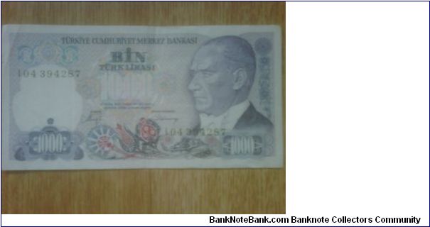 Turkish 1000 Lira Banknote