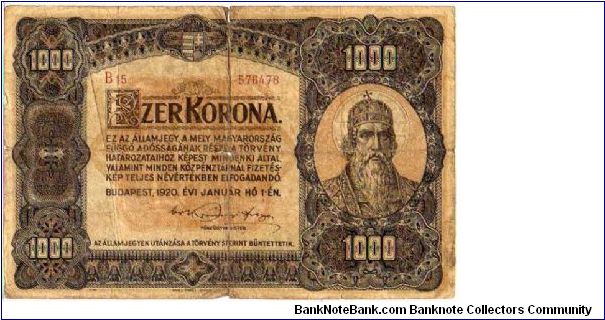 1000 Korona__

pk# 66 a__

01-January-1920
 Banknote