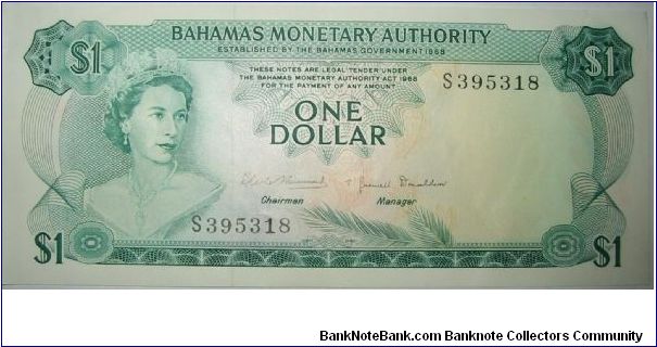 1 Dollar
Bahamas Monetary Authority Banknote