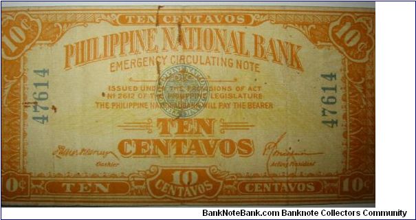 10 Centavos Banknote