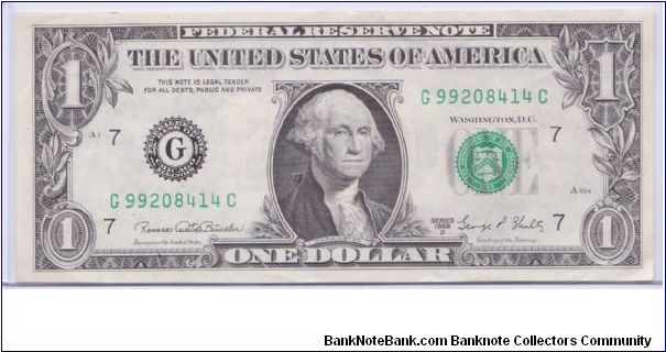 1969 D $1 CHICAGO FRN Banknote