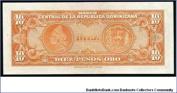 Banknote from Dominican Republic year 1947