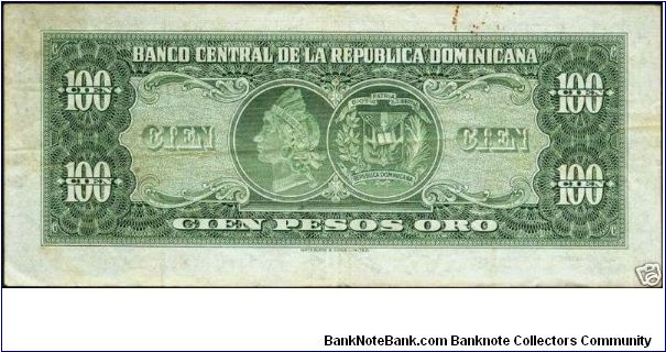 Banknote from Dominican Republic year 1958