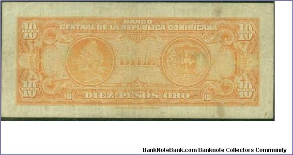 Banknote from Dominican Republic year 1952