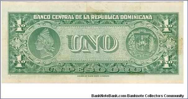 Banknote from Dominican Republic year 1952