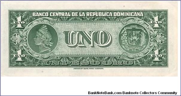 Banknote from Dominican Republic year 1954