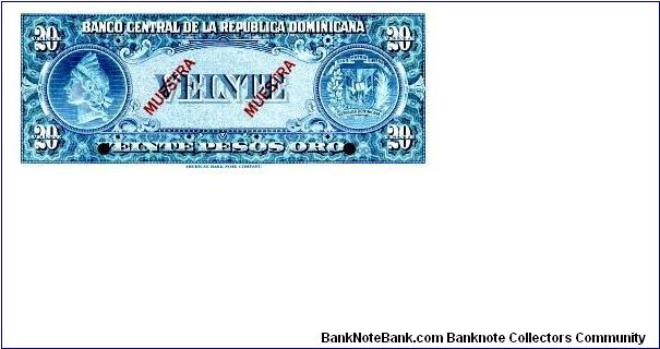 Banknote from Dominican Republic year 1957
