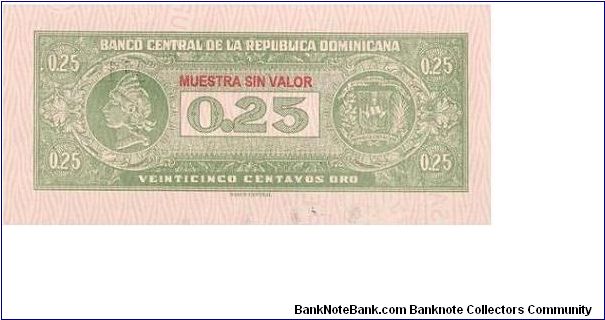 Banknote from Dominican Republic year 1961