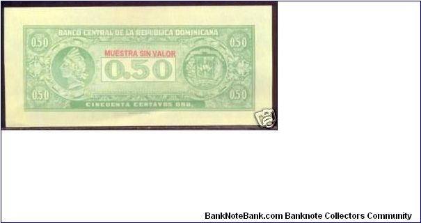 Banknote from Dominican Republic year 1961