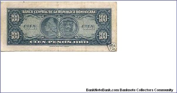 Banknote from Dominican Republic year 1962