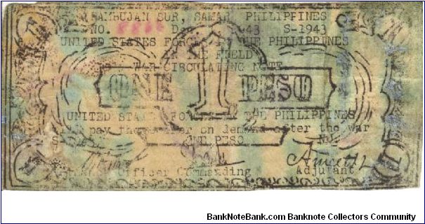 SMR-735 Very RARE Pambujan Sur Samar 1 Peso note Banknote