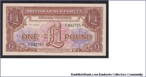 British Armed Forces (3rd Series)1-Pound Special Voucher Banknote