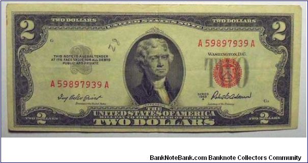 1953 Two Dollars Banknote