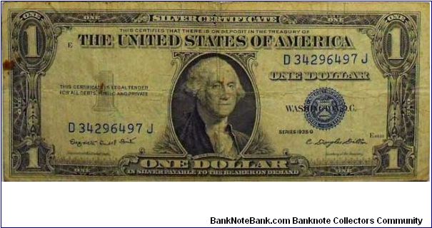 One Dollar Silver Certificate Banknote