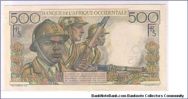 Banknote from West African States year 1950