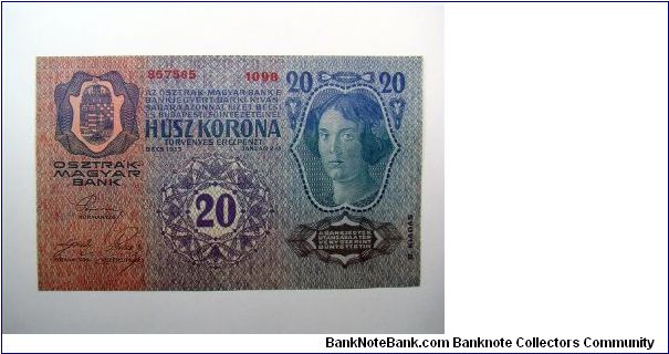 Banknote from Austria year 1913